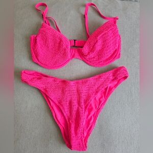Chic Hot Pink Bikini Set